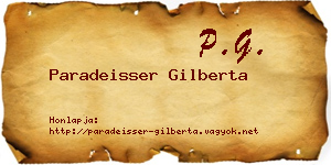 Paradeisser Gilberta névjegykártya